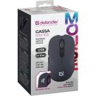 Мишка Defender Gassa MM-105, бездротова, 6 кн., 1600 dpi, безшумна чорна (52105)