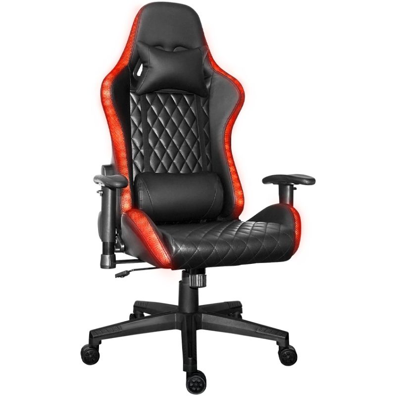 Крісло ігрове XTRIKE ME Advanced Gaming Chair , 50мм, RGB, чорно-червоне (GC-907)