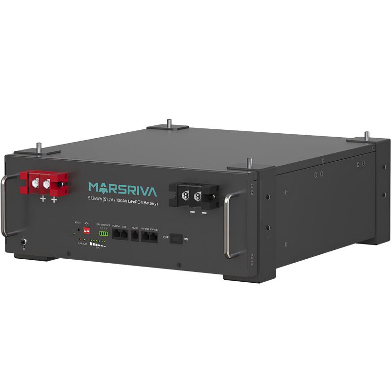 Акумуляторна батарея Marsriva LiFePO4, 51.2V/100Ah, 5.22KWH RT, монтаж в стійку (MR-LFP5.12-LRT)