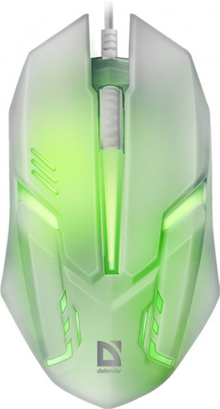 Мишка Defender Cyber MB-560L, 4 кн., 1200 dpi, підсвітка 7 кол., біла (52561)