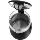 Електрочайник Adler AD 1305 black silver 1850-2200Вт/ 1.7л/ скло/ встановлення температури/ (AD1305BS)