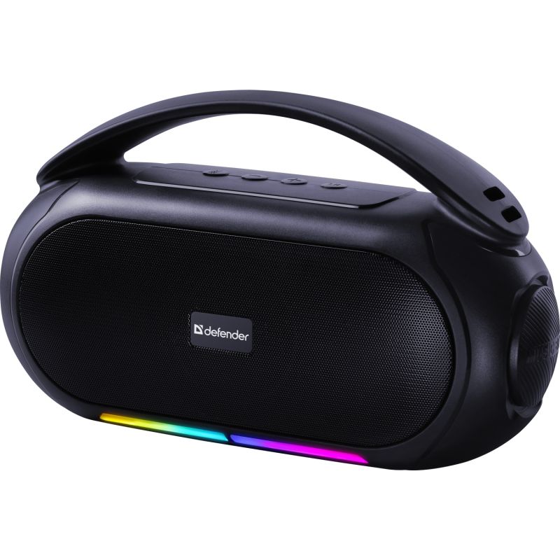 Акустична система 1.0 Defender Beatbox 12, 12Вт, Bluetooth/RGB/FM/USB/TF/MIC/ чорна (65812)