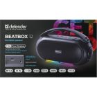 Акустична система 1.0 Defender Beatbox 12, 12Вт, Bluetooth/RGB/FM/USB/TF/MIC/ чорна (65812)