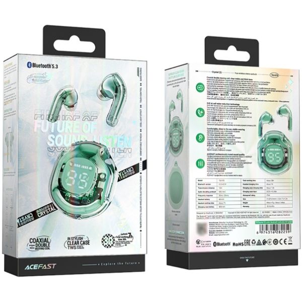 Навушники TWS Acefast T8 mint green (6974316282259)