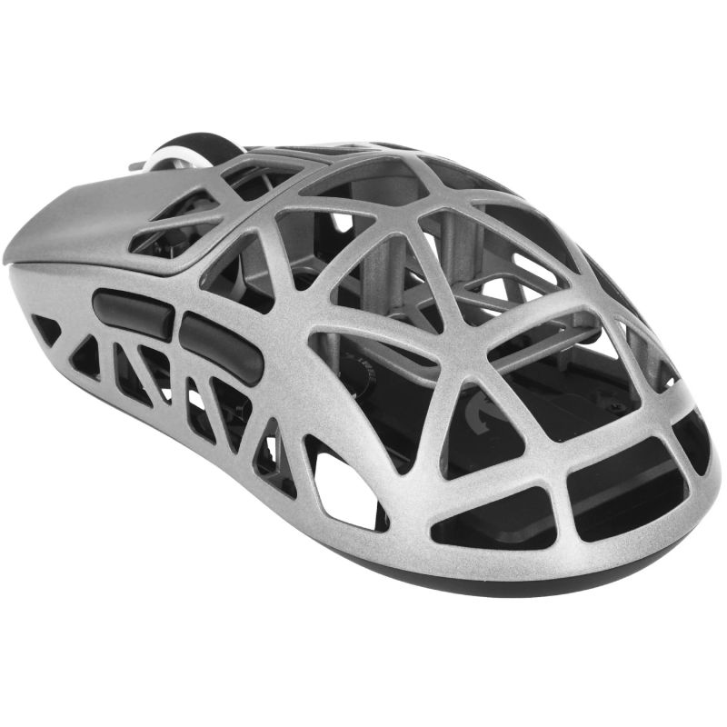 Мишка Attack Shark R2, Wireless/Bluetooth, 42000dpi. (PAW3950), 6кн., Silver gray (R2SGR_AS)