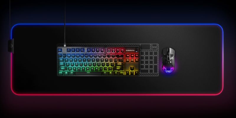Клавіатура ігрова оптична SteelSeries Apex 9 TKL UA OptiPoint (64847)
