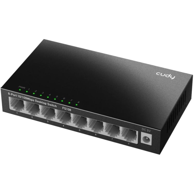 Комутатор Cudy , 8 портовий 10/100 Mbps Metal Switch (FS108)