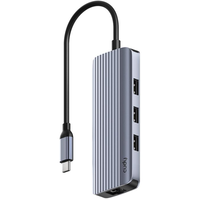 Док станція USB3.0 Type-C --> HDMI 4K60Hz/USB-C/1хUSB-A 3.0 5 Гбіт/с, 2хпередачі даних USB-A 2.0 Cud (UH606)