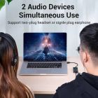 Звукова карта USB AUX jack, 3*TRS (Mic + Ear) 0.15m Volume Control чорна (CDRBB)