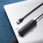 Хаб USB 3.2 Type A -> 4xUSB 3.2 Активний, 1м Чорний CM416 UGREEN (80657)