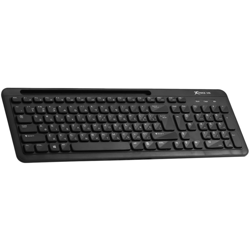 Клавіатура XTRIKE ME KB-303 UA бездротова Bluetooth+2.4G,105 кл. чорна (KB-303UA)