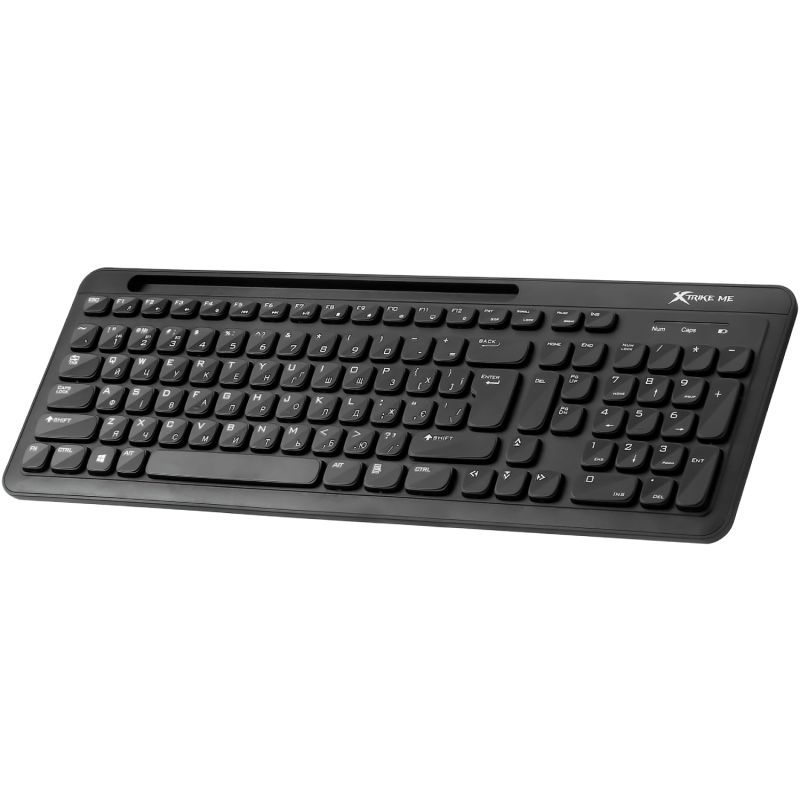 Клавіатура XTRIKE ME KB-303 UA бездротова Bluetooth+2.4G,105 кл. чорна (KB-303UA)
