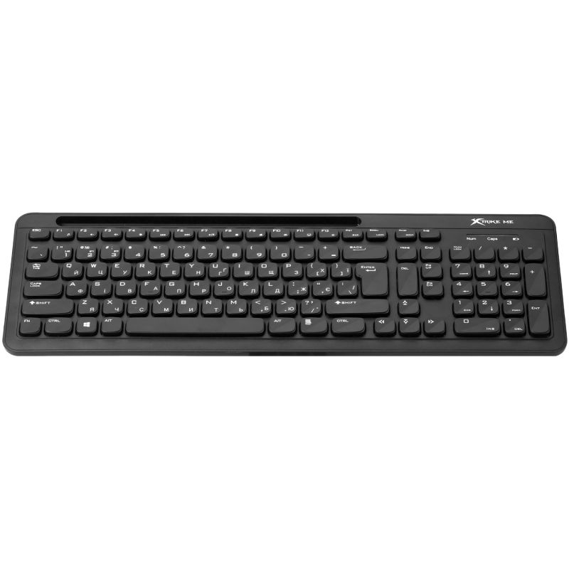 Клавіатура XTRIKE ME KB-303 UA бездротова Bluetooth+2.4G,105 кл. чорна (KB-303UA)