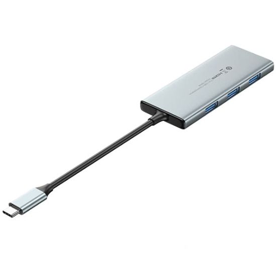 Док-станція USB3.1 Type-C --> HDMI 4K30Hz/USB 3.0x3/SD/TF/PD 100W 7-in-1 Vention (TOPHB)