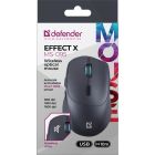 Мишка Defender Effect X MS-095, бездротова, 6 кн. до 1600 dpi, безшумна, чорна (52095)