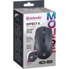 Мишка Defender Effect X MS-095, бездротова, 6 кн. до 1600 dpi, безшумна, чорна (52095)