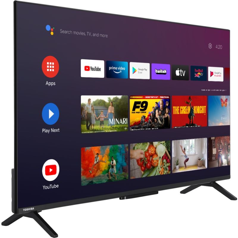 TV 55 Toshiba 4K UHD/QLED/T2/Android 11/2 x10W/Dolby MS12/ HDMI/ Wi-Fi/ VESA 400 x 200 (55QA2363DG)