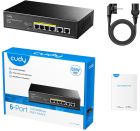 Комутатор Cudy , 6 портовий 10/100M PoE+Switch 60W (FS1006P)