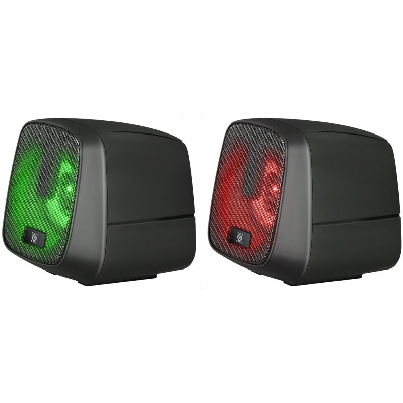 Акустична система 2.0 Defender J2, 6Вт, підсвітка, USB, чорна (65962)