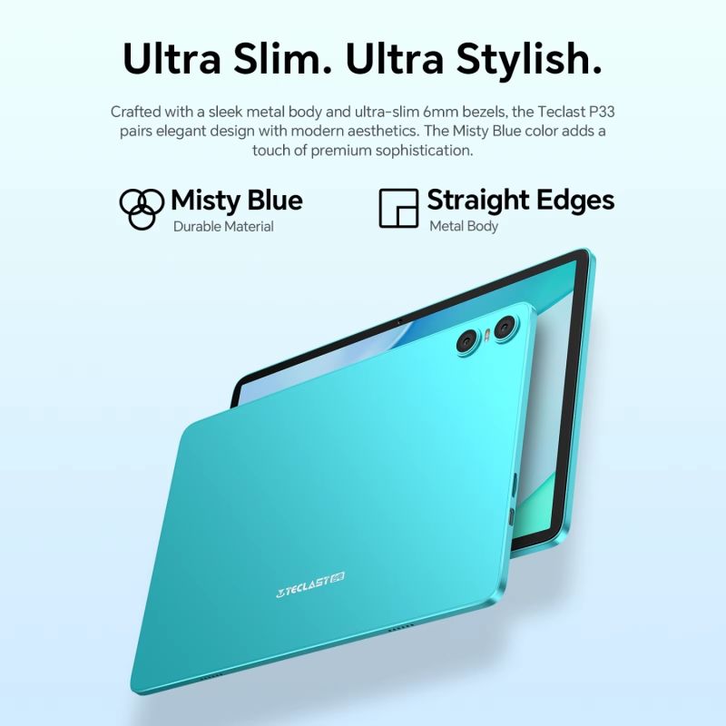 Планшет Teclast P33 KIT 10.1” HD+ / 3GB / 64GB / A333 / 6000mAh / WIFI / 5+2Mp / Metal / Blue (P33_KIT)