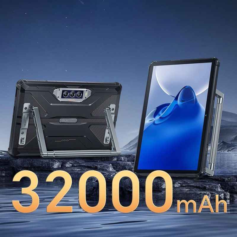 Планшет Oukitel RT7 5G 10.1" FHD+ /12GB/512GB/ Dimensity7050 /32000mAh/ 48+32Мп /IP69K/NFC/LTE Black (RT7_5G_512_BK)