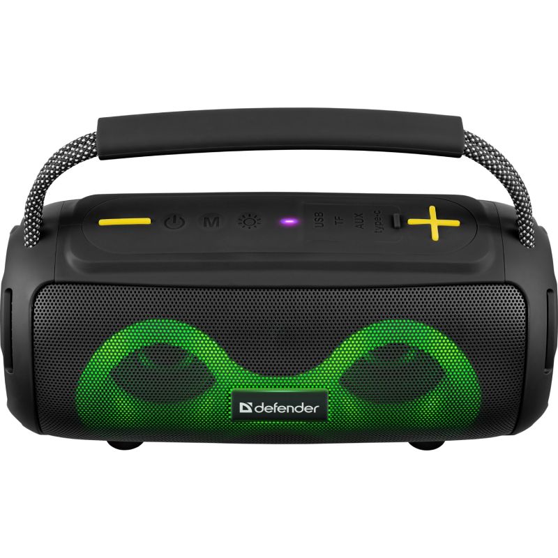 Акустична система 1.0 Defender S450, 10Вт RGB/BT/FM/USB/TF/AUX/TWS чорна (65451)