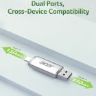 USB Flash Acer UT300 32GB Dual Drive USB-C & USB-A USB 3.2 Gen1, Retail (BL.9BWWA.588)