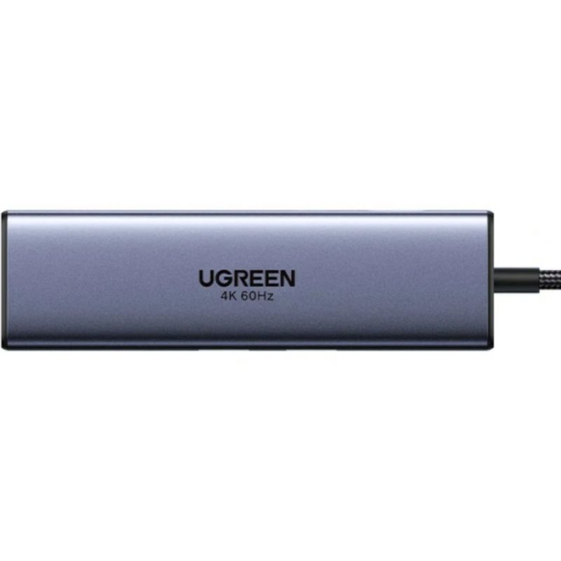 Док-станція USB3.0 Type-C --> DP4K60Hz/RJ45/USB-Ax2, 3.0/ 1xUSB-C 3.0/ PD 100W CM512 сіра Ugreen (75643)