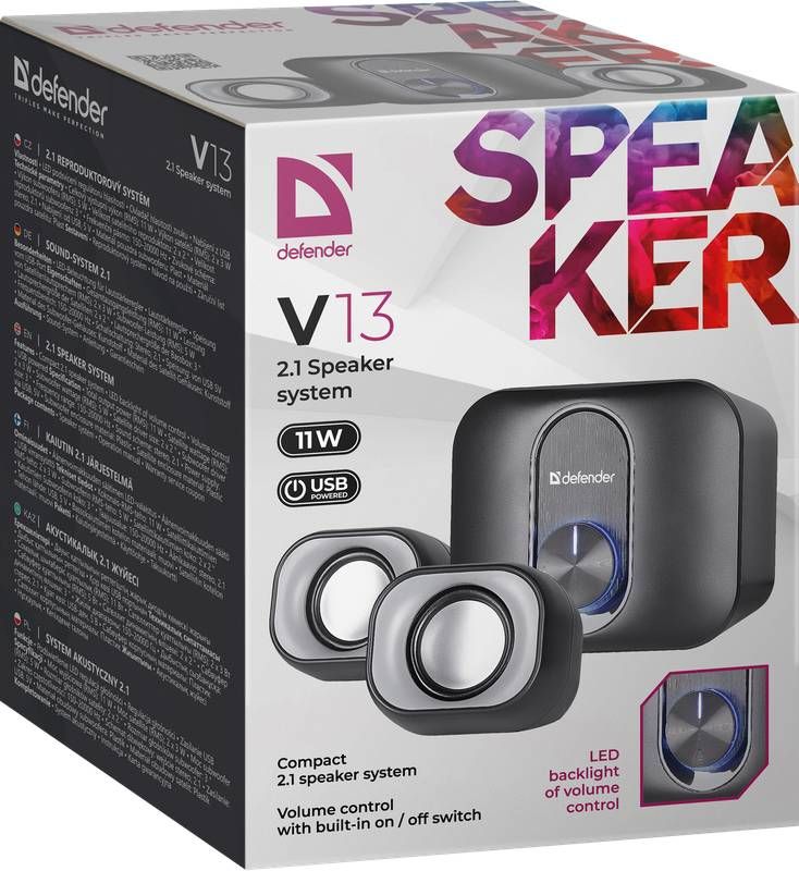 Акустична система 2.1 Defender V13, 11Вт USB (65213)