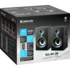 Акустична система 2.0 Solar 20 20Вт Bluetooth 5.0+3,5мм, RGB підсвітка, чорна (65721)