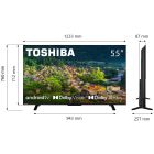 TV 55 Toshiba 4K UHD/LED/T2/Android 11/2 x 10W/Dolby Digital/HDMI/Wi-Fi/VESA 200 x 200 M4 (55UA2363DG)