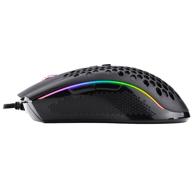 Мишка Redragon Storm M808 RGB Optical, ігрова, 12400dpi., 7кн., Ultralight чорна (77854)