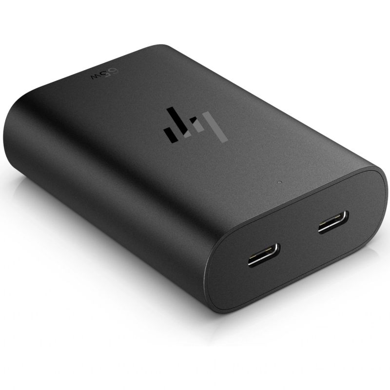 Адаптер живлення для ноутбука HP 65W GaN USB-C LC, чорний (600Q7AA)