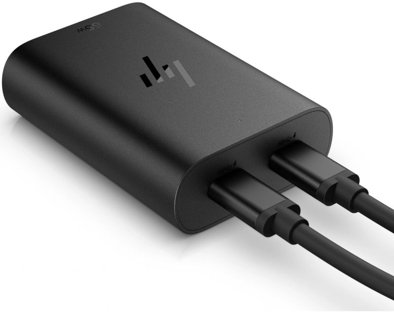 Адаптер живлення для ноутбука HP 65W GaN USB-C LC, чорний (600Q7AA)