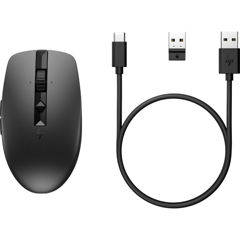 Мишка бездротова HP 710 Rechargeable Silent, 7 кн., up to 3000 dpi чорна (6E6F2AA)