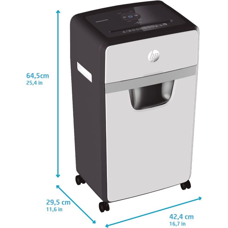 Знищувач документів HP OneShred 24CC, A4, 80g х 24 листів, 4*35, 30 л., P-4 (2807)