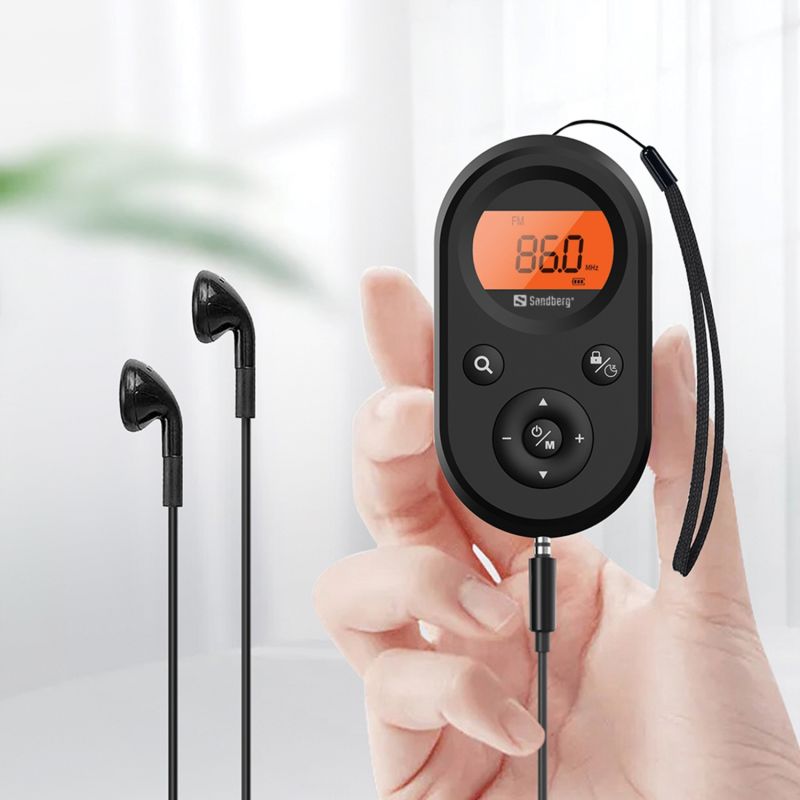 Радіо приймач FM/AM кишеньковий (Rechargeable) з навушниками, Sandberg (421-02)