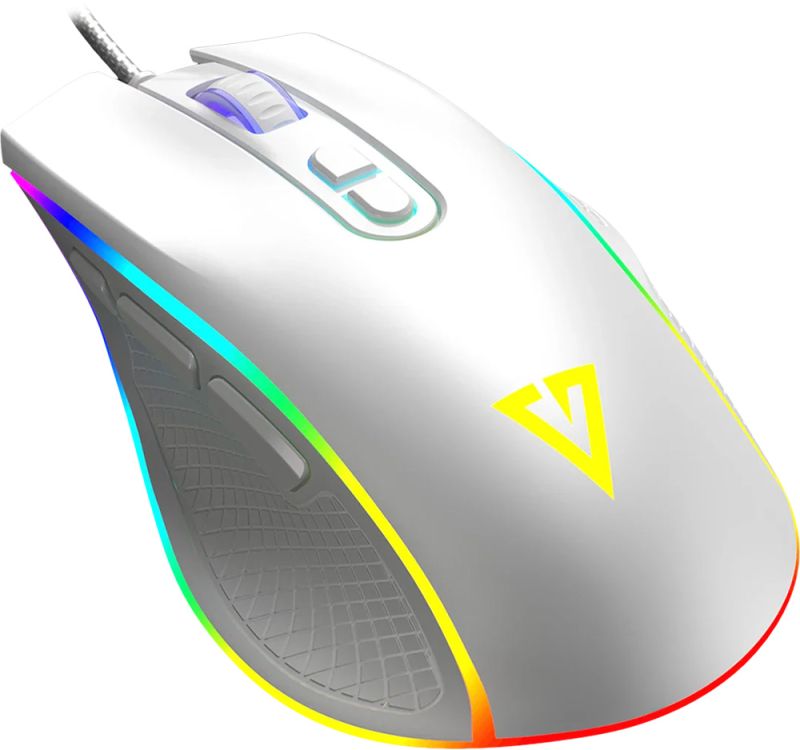 Мишка Modecom Veles Volcano, ігрова, 12800dpi., 8кн.,RGB, біла (M-MC-VELES-200)