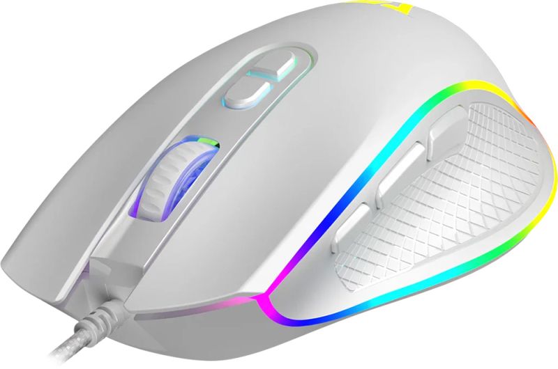 Мишка Modecom Veles Volcano, ігрова, 12800dpi., 8кн.,RGB, біла (M-MC-VELES-200)