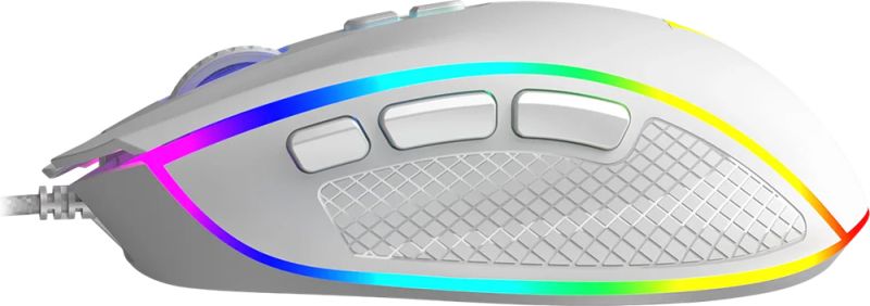 Мишка Modecom Veles Volcano, ігрова, 12800dpi., 8кн.,RGB, біла (M-MC-VELES-200)