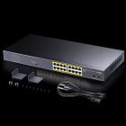 Комутатор Cudy , 16-Port Gigabit PoE+ Switch with 2 Gigabit SFP ports 200W (GS1020PS2)