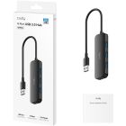 Хаб USB 3.0 Type-A -> 4хUSB 3.0 чорний Cudy (UH40A)