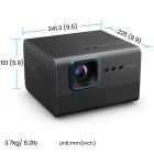 Проєктор BENQ GP520, DLP,4K UHD, ANSI 2600Lm,200000:1,Android11,2хHDMI,USB,Wi-Fi,BT5.0,16:9,сірий (9H.JT177.59E)