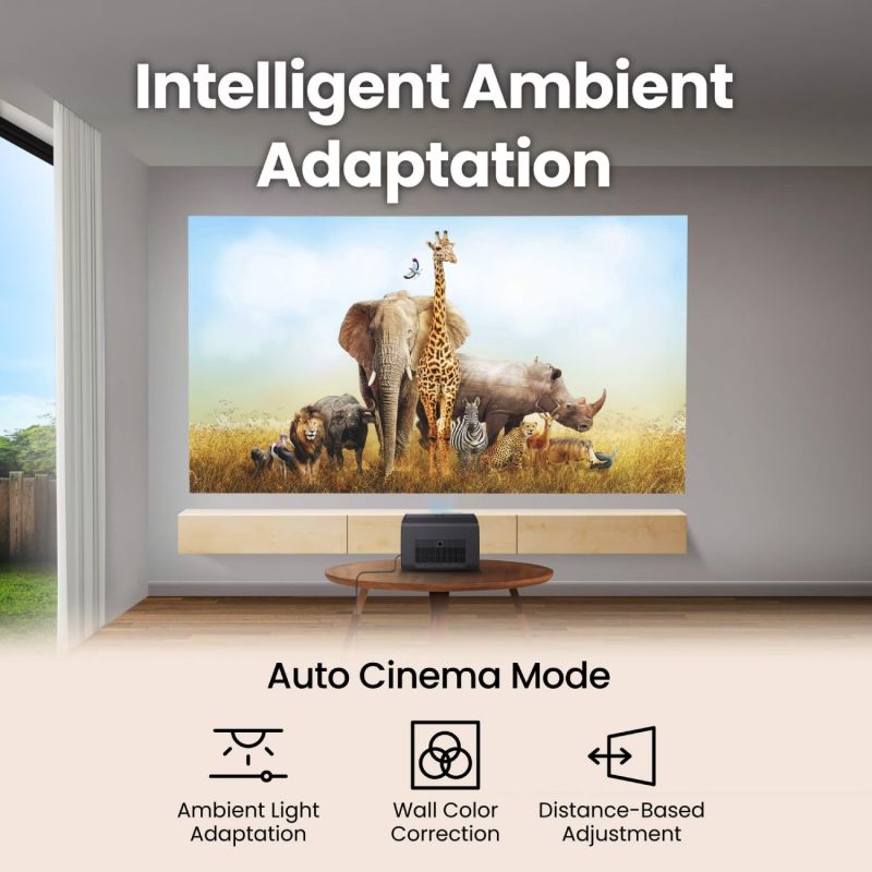 Проєктор BENQ GP520, DLP,4K UHD, ANSI 2600Lm,200000:1,Android11,2хHDMI,USB,Wi-Fi,BT5.0,16:9,сірий (9H.JT177.59E)