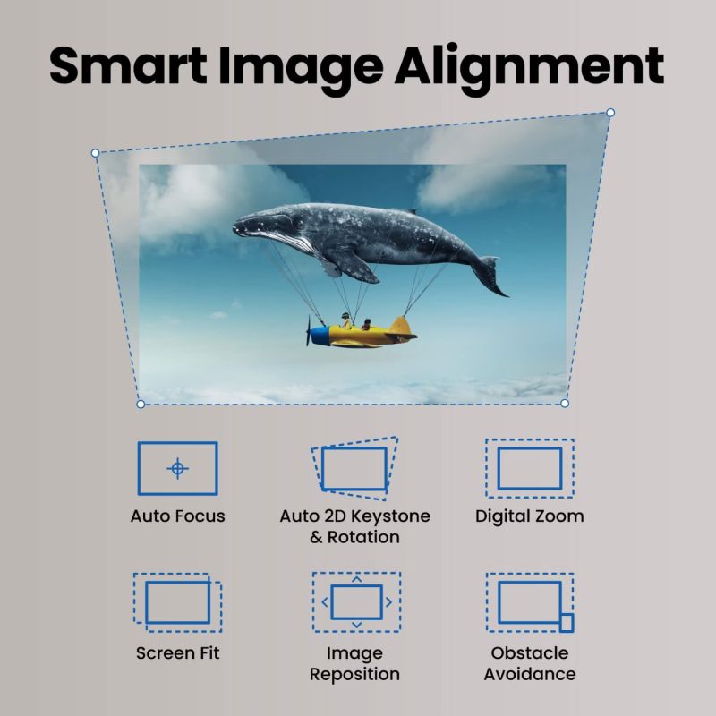 Проєктор BENQ GP520, DLP,4K UHD, ANSI 2600Lm,200000:1,Android11,2хHDMI,USB,Wi-Fi,BT5.0,16:9,сірий (9H.JT177.59E)