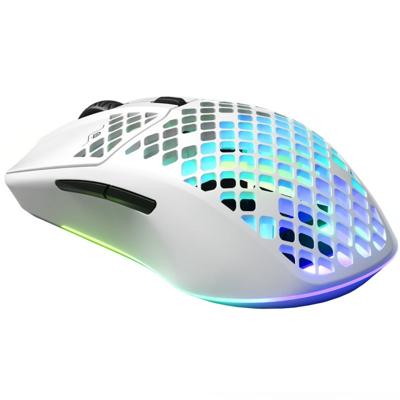 Мишка SteelSeries Aerox 3 Wireless Snow, RGB, 18000dpi., 6кн., біла (62608)