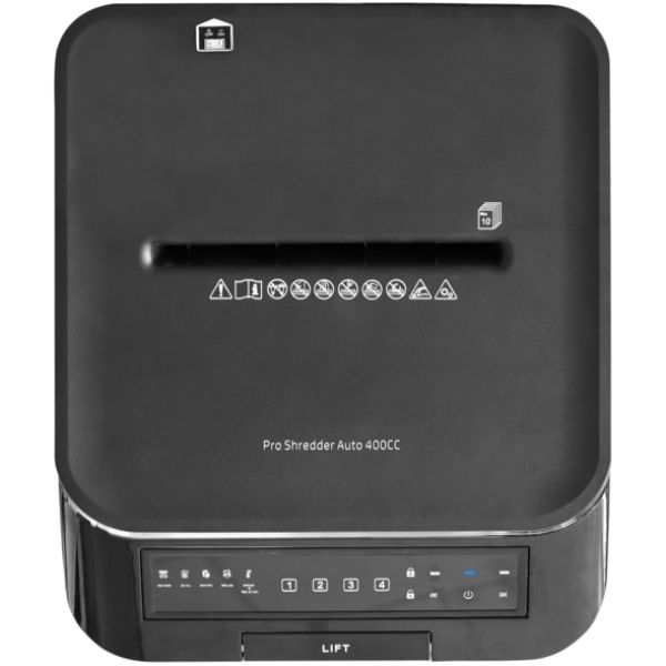 Знищувач документів HP Pro Shred Auto 400CC, A4, 80g х 10 л.,4*12, 53л., P-4 (2822)