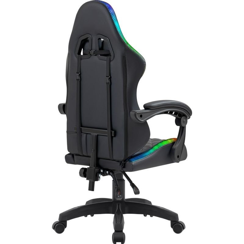 Крісло ігрове Defender Energy, Клас 4, 50мм, PU, RGB, чорне (64559)