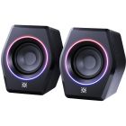 Акустична система 2.0 Defender Solar 9, 10Вт, Bluetooth, RGB підсвітка, USB, чорна (65939)