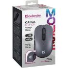 Мишка Defender Gassa MM-105, бездротова, 6 кн., 1600 dpi, безшумна сіра (52104)